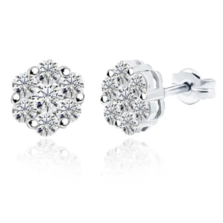 Pendientes Diamantes Camelia 0.80 Oro Blanco
