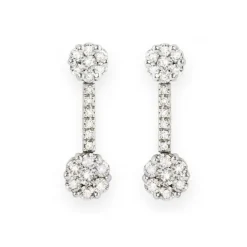 Pendientes Diamantes Camelia Doble 1.38