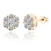 Pendientes Diamantes Camelia 0.80 Oro Rosa