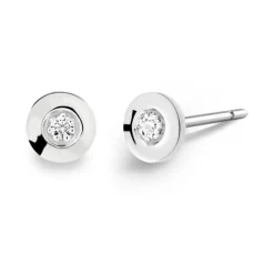 Pendientes Diamantes Chatón Celebrity 0.08 Oro blanco