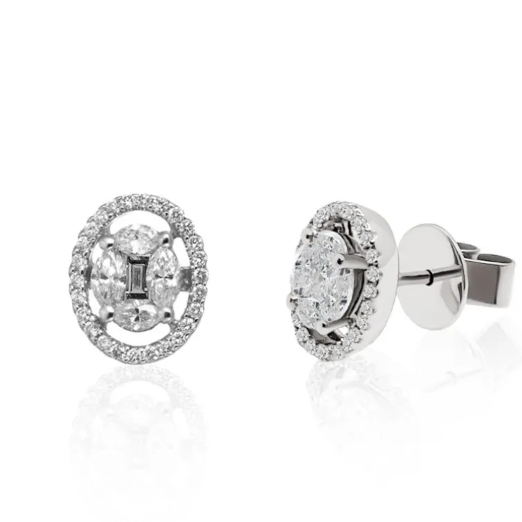 Pendientes Diamantes Dormilonas Oval