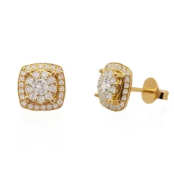 Pendientes Diamantes Gardenia 1.05 Oro Amarillo