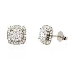 Pendientes Diamantes Gardenia 1.05 Oro Blanco