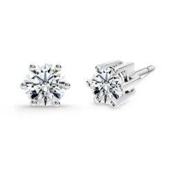 Pendientes Diamantes Geraldine Oro Blanco