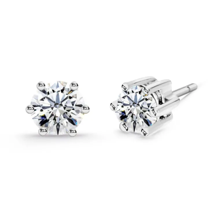 Pendientes Diamantes Geraldine Oro Blanco