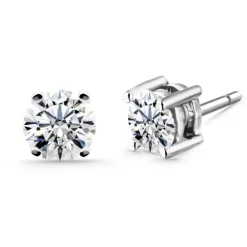 Pendientes Diamantes Jackie Oro Blanco