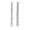 Pendientes Diamantes Largos 1.30Ct Riviere Oro Blanco