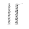 Pendientes Diamantes Largos 0.55Ct Riviere Oro Blanco