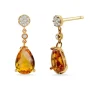 Pendientes Diamantes Leonor Citrinos