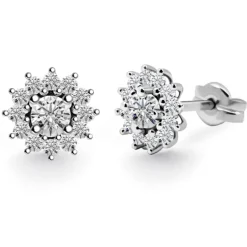 Pendientes Diamantes Margarita 0.60 Flor Orla