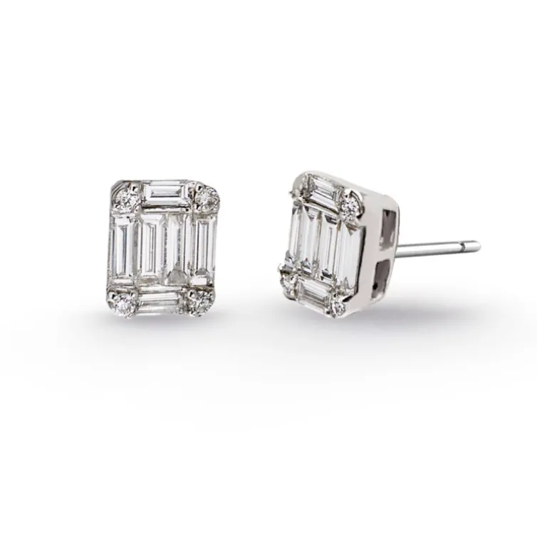 Pendientes Diamantes Minerva 0.70 Dormilonas Square