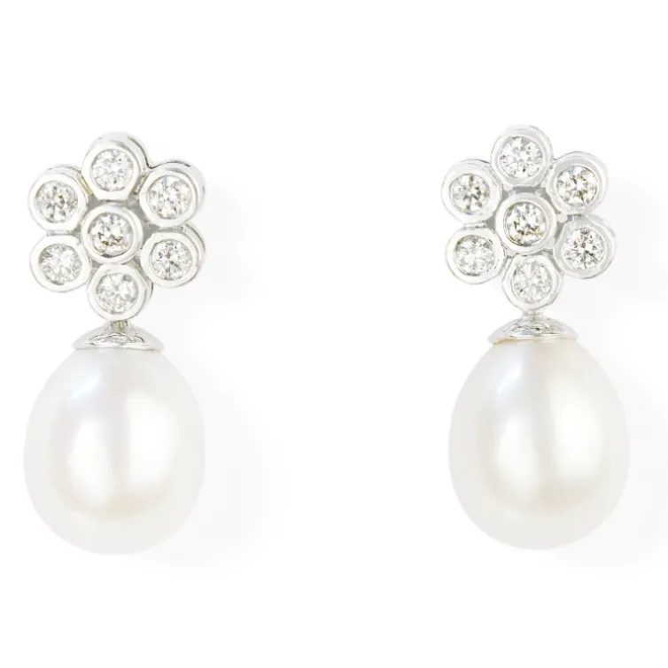 Pendientes Diamantes Pearls Lady