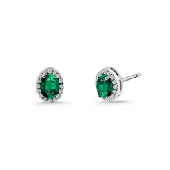 Pendientes esmeralda oval Orla Sunset 1.20