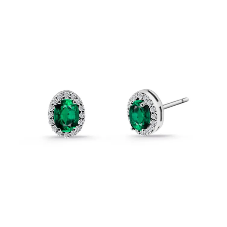 Pendientes esmeralda oval Orla Sunset 1.20