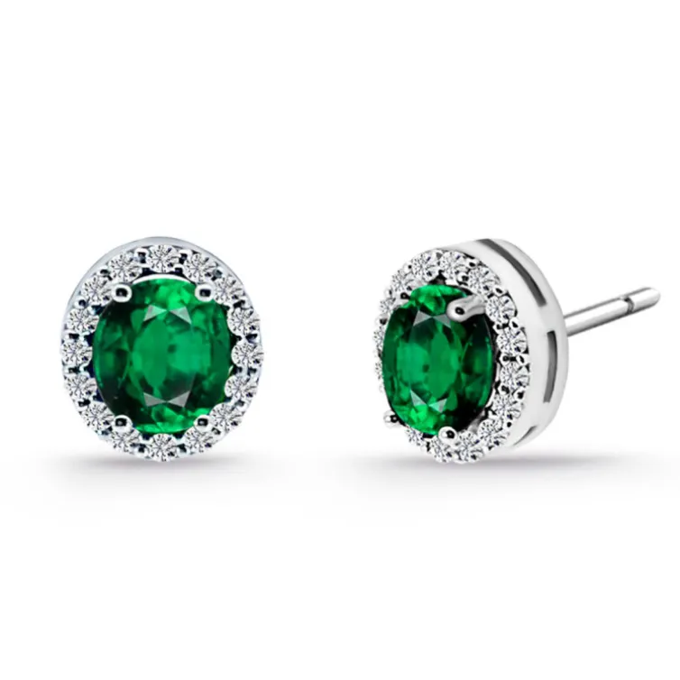 Pendientes Esmeralda Oval Sunset