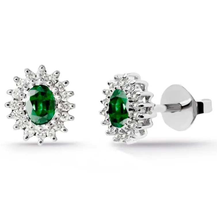 Pendientes Esmeralda Oval Detail