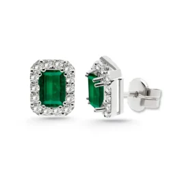Pendientes Esmeralda Rectangular 1.45Ct Dormilona Sunset Rentangle