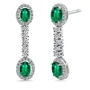 Pendientes Esmeraldas y Diamantes Dalia Oval