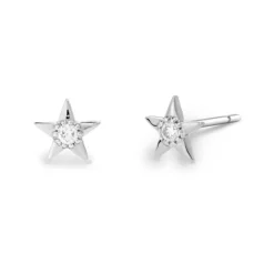 Pendientes Estrella Celebrity Oro Blanco