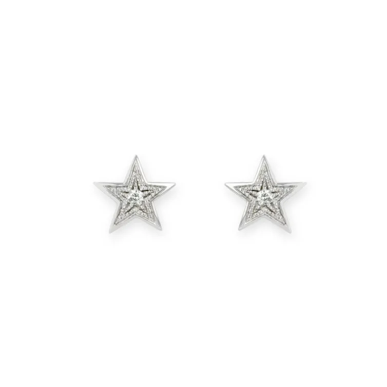 Pendientes Estrella Mini Details 0.04Ct