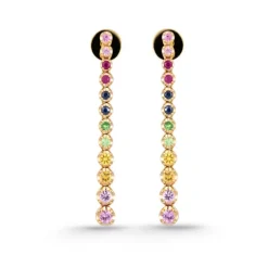 Pendientes Largos Zafiros Colores Riviere Nicols
