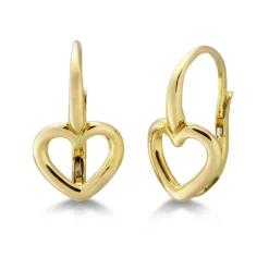 Pendientes Oro Basic Gold Corazón Fina