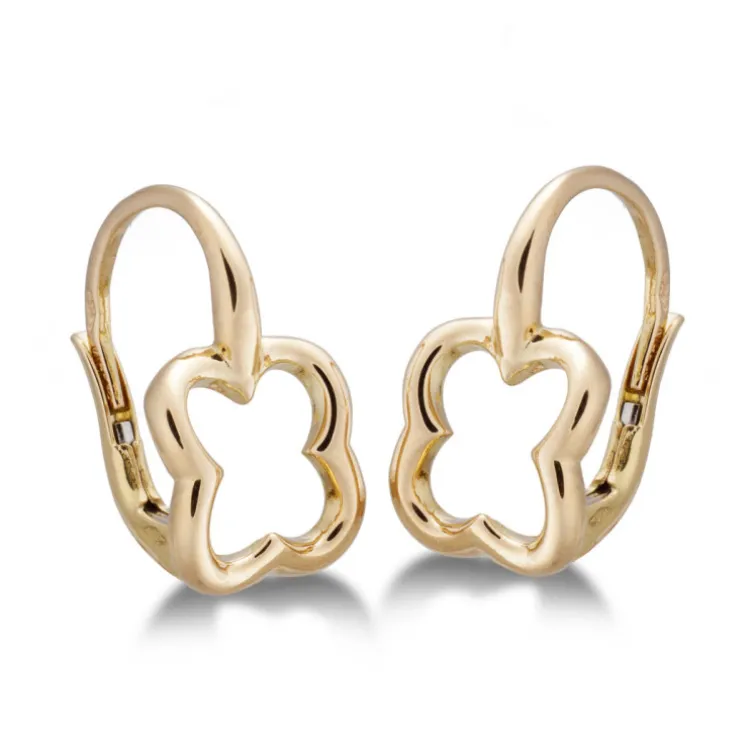 Pendientes Oro Basic Gold Trebol