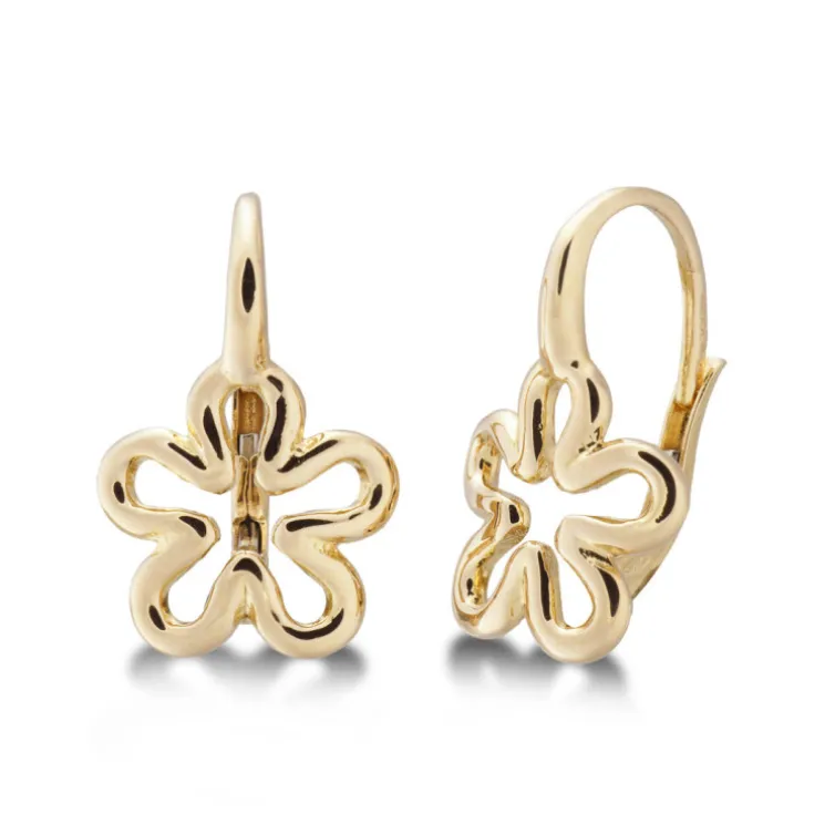 Pendientes Oro Basic Gold Flor Fina