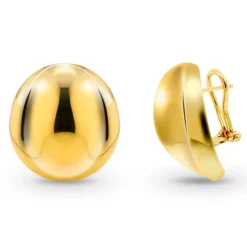 Pendientes Oro cóncavos Nochentera 25mm