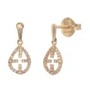 Pendientes Oro Cruz Hueca Little Details
