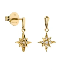 Pendientes Oro Estrella Fugaz Little Details