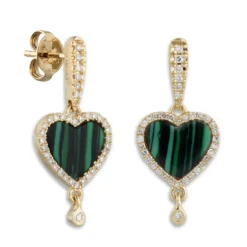 Pendientes Oro Malaquita Opaque Stones