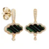 Pendientes Oro Malaquita Opaque Stones