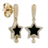 Pendientes Oro Onix Opaque Stones