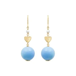 Pendientes Perla Turquesa Pearls Lady