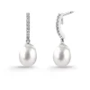 Pendientes Perla y Diamantes Novia Serenidad 0.15