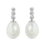 Pendientes Perla y Diamantes Novia Serenidad 0.50