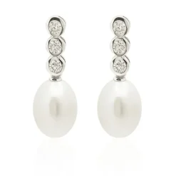 Pendientes Perlas Classic Diamond