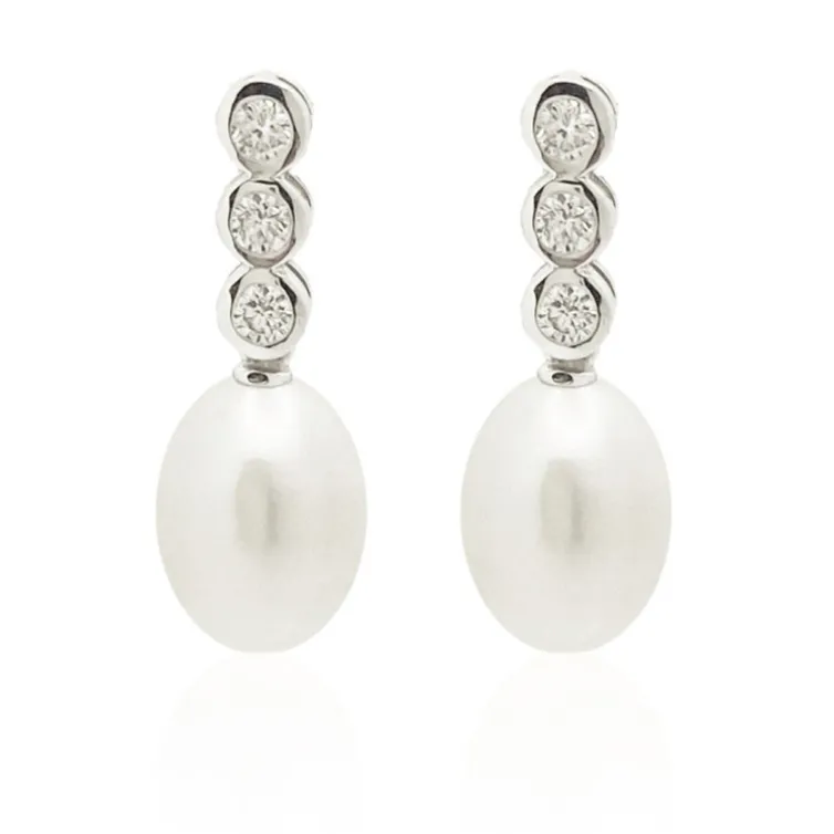 Pendientes Perlas Classic Diamond