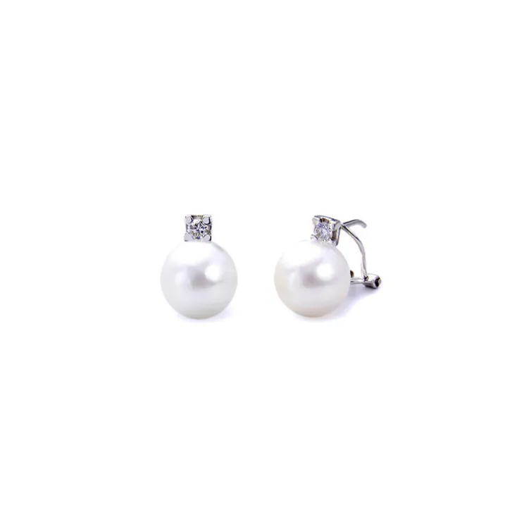 Pendientes Perlas Diamantes Pearls Lady