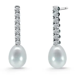 Pendientes Perlas Serenidad Garras con Diamantes