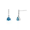 Pendientes Topacio Y Diamantes Trillon