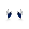 Pendientes Trepadores Marquise Diamantes y Zafiros