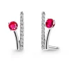 Pendientes Trepadores Rama Diamantes y Rubíes 0.40