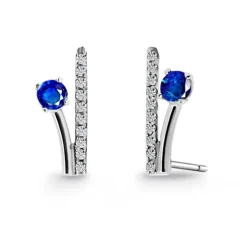 Pendientes Trepadores Rama Diamantes y Zafiros 0.40