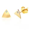 Pendientes Triángulo Diamante Oro Amarillo Always