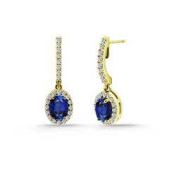Pendientes Zafiro Orla Sunset 1.20 Oro Amarillo