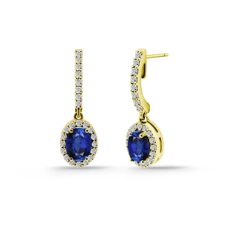 Pendientes Zafiro Orla Sunset 1.20 Oro Amarillo