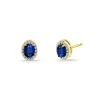Pendientes Zafiro oval Orla Sunset 1.20 oro amarillo