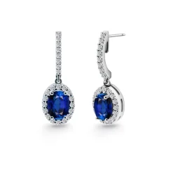 Pendientes Zafiro oval Orla Sunset 1 ct.